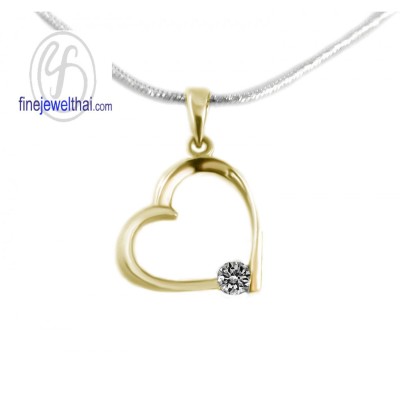 จี้เพชร จี้ทองคำ จี้หัวใจ เพชรแท้  -P1102DG